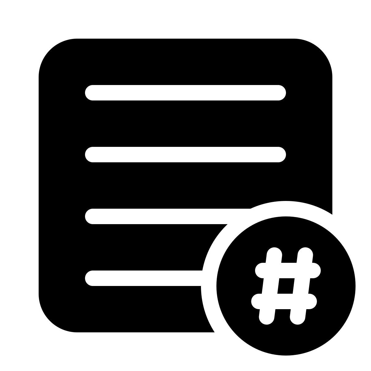 parakeet filled style feed actividad de hashtag icon
