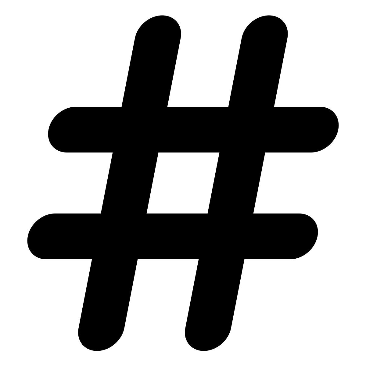 parakeet filled style hashtag icon