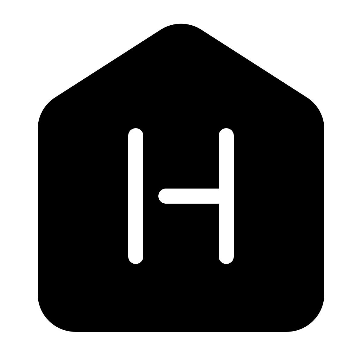 parakeet filled style hospital sign icon