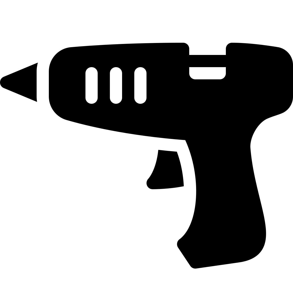 parakeet filled style pistola per colla a caldo icon