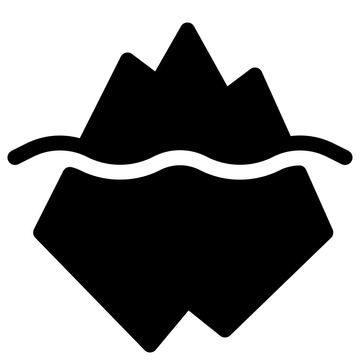 parakeet filled style iceberg icon