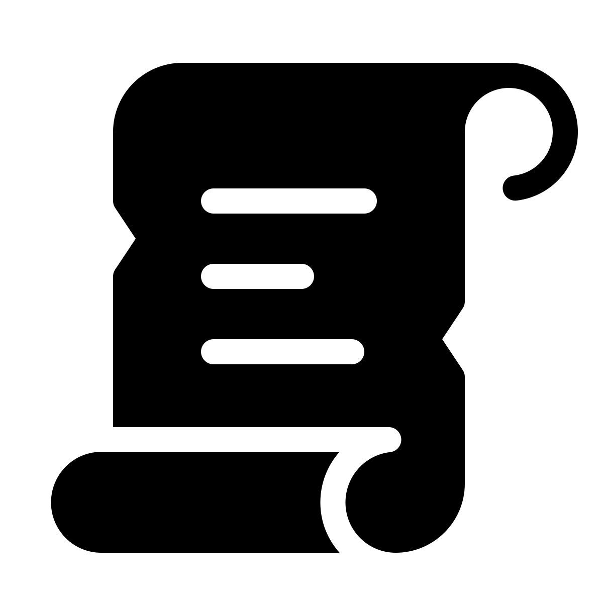 parakeet filled style magische schriftrolle icon