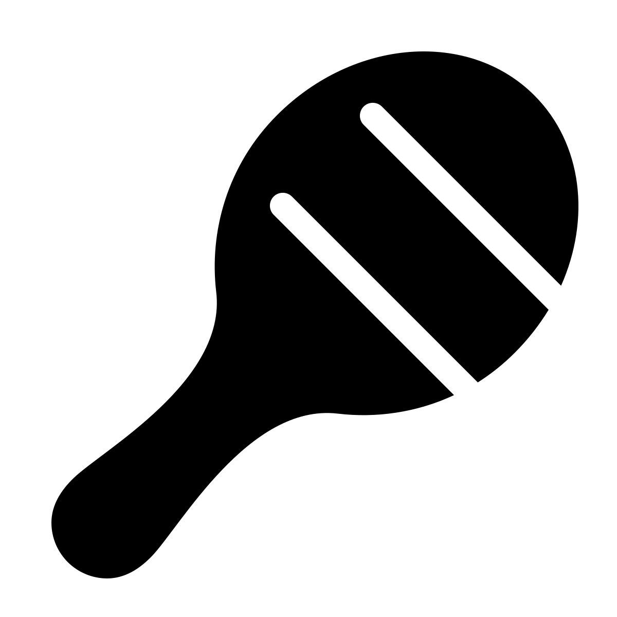 parakeet filled style maracas icon