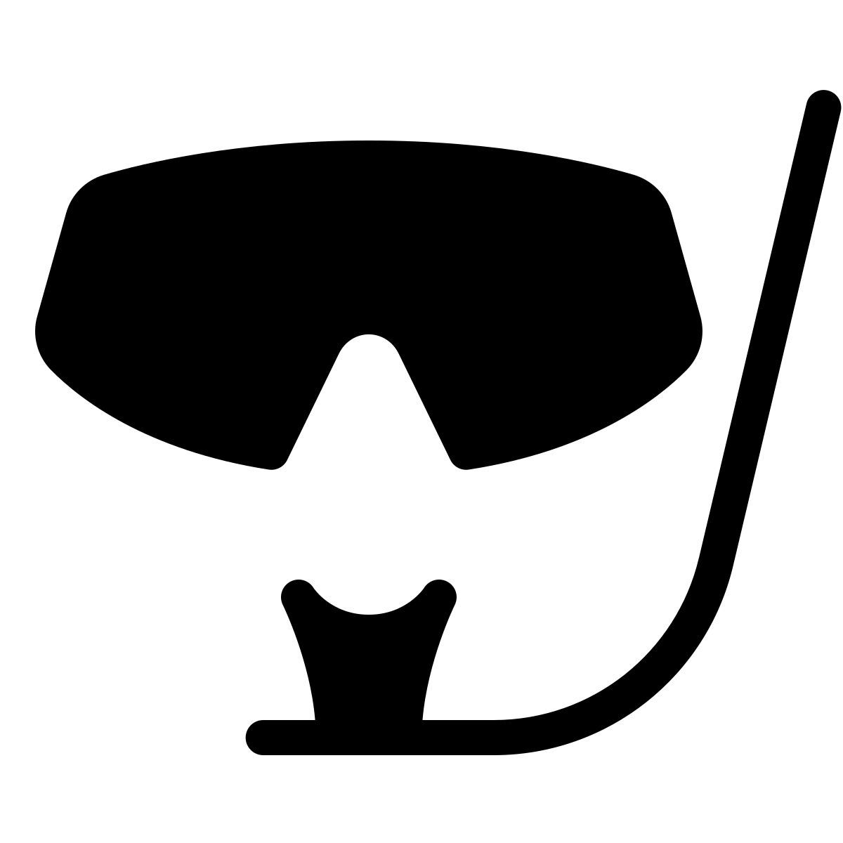 parakeet filled style schnorchelmaske icon