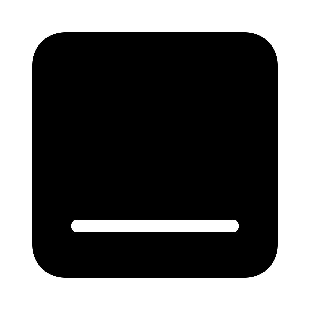 parakeet filled style minimize window icon