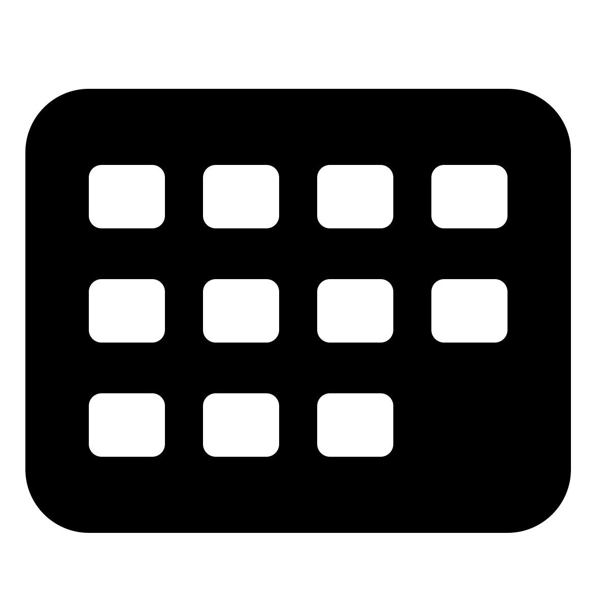 parakeet filled style month view icon