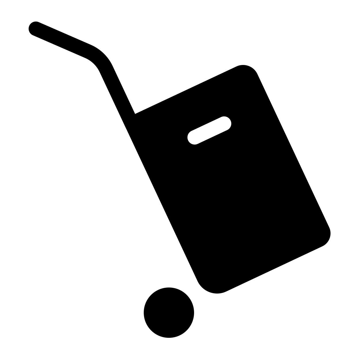 parakeet filled style trolley icon