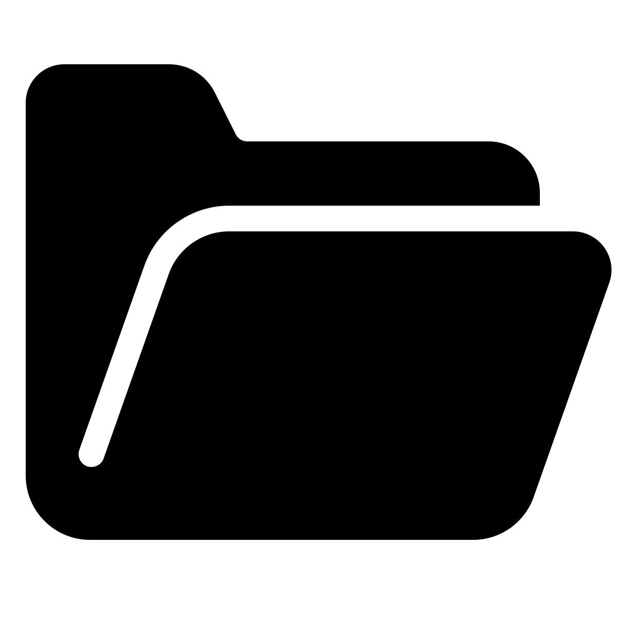 parakeet filled style opened folder icon