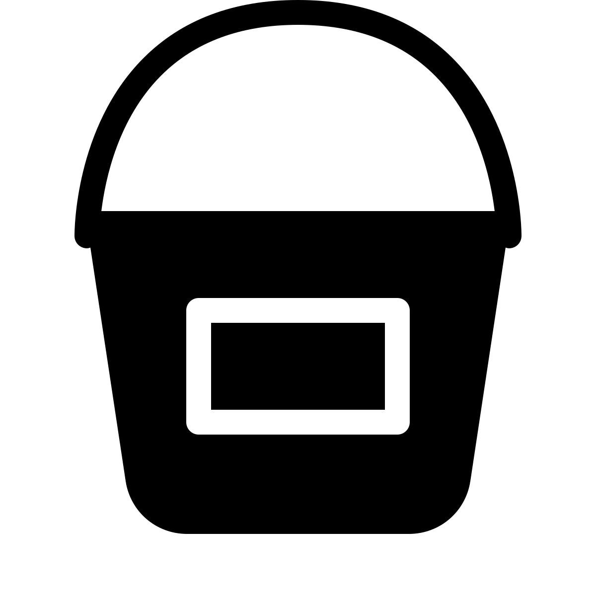 parakeet filled style farbeimer mit etikett icon