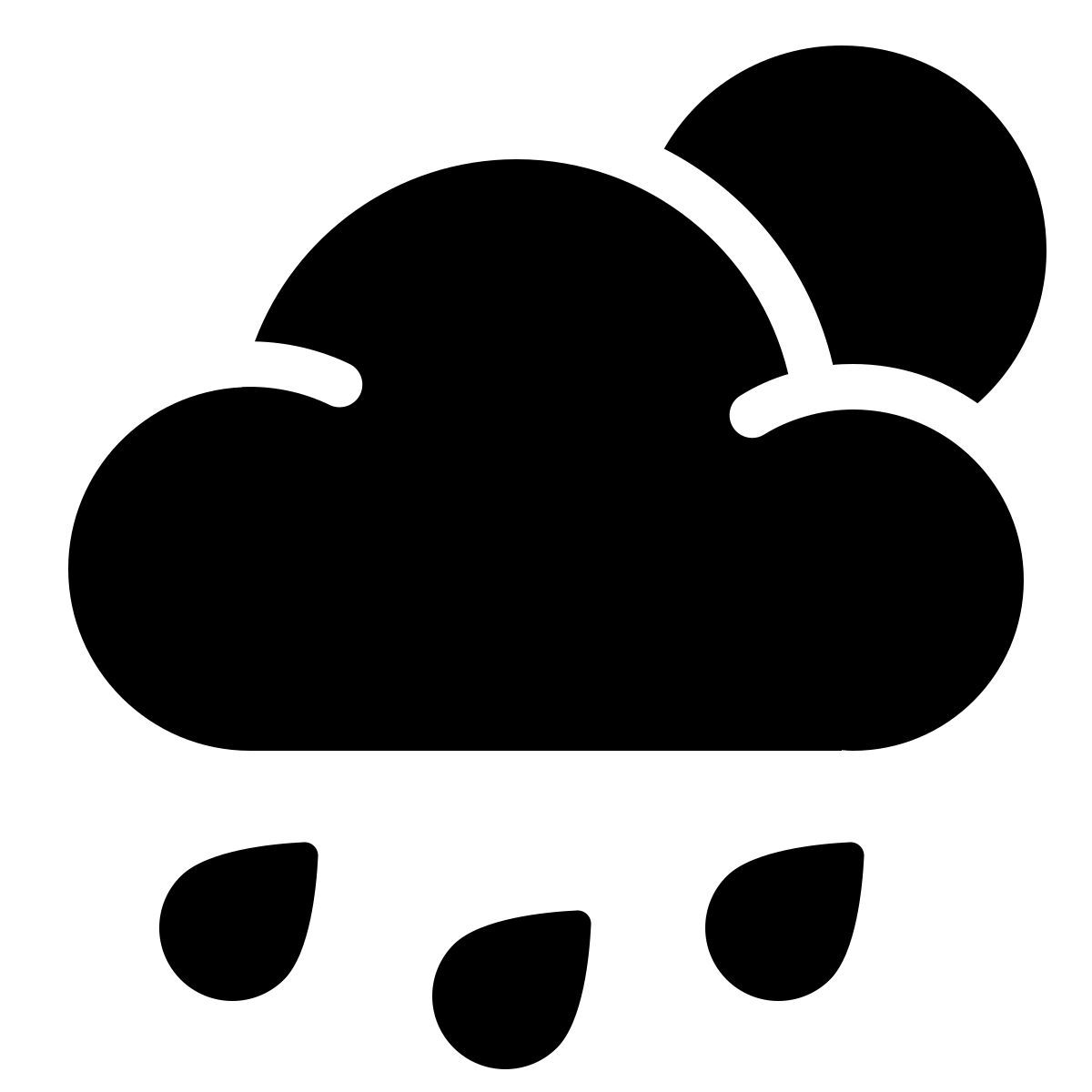 parakeet filled style rain cloud icon