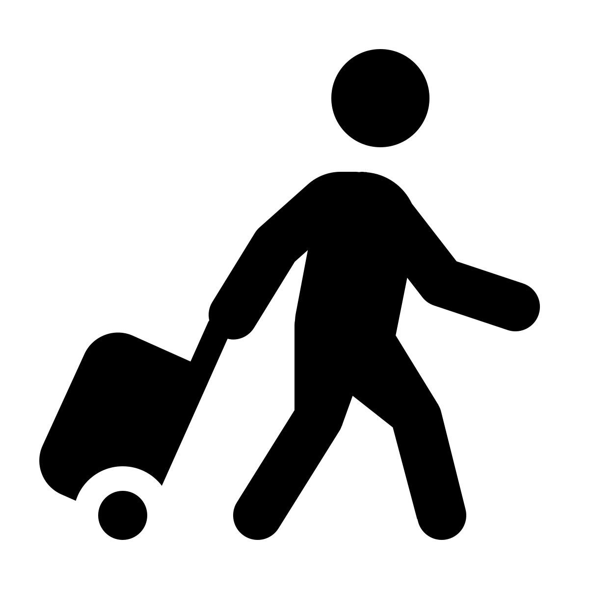 parakeet filled style passageiros com bagagem icon