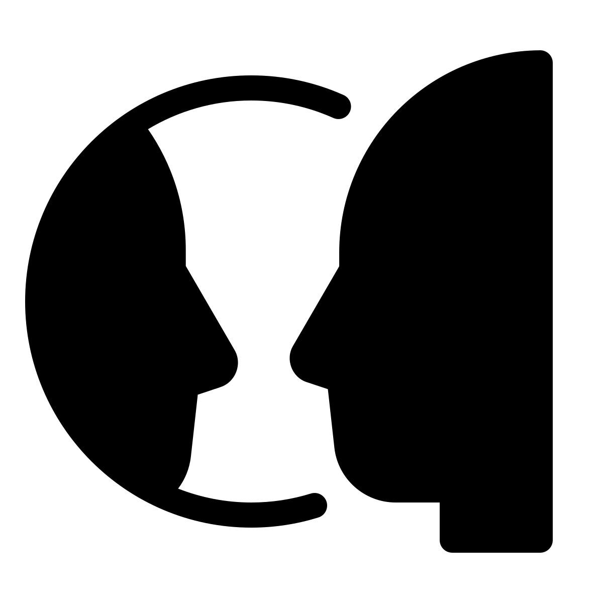 parakeet filled style reflection icon