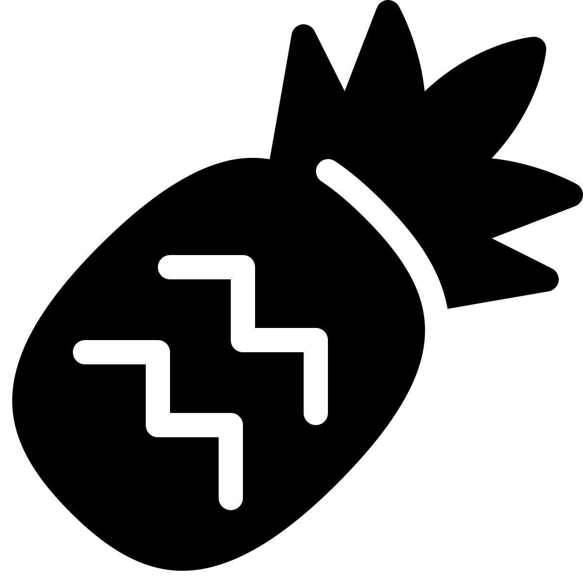 parakeet filled style pineapple icon