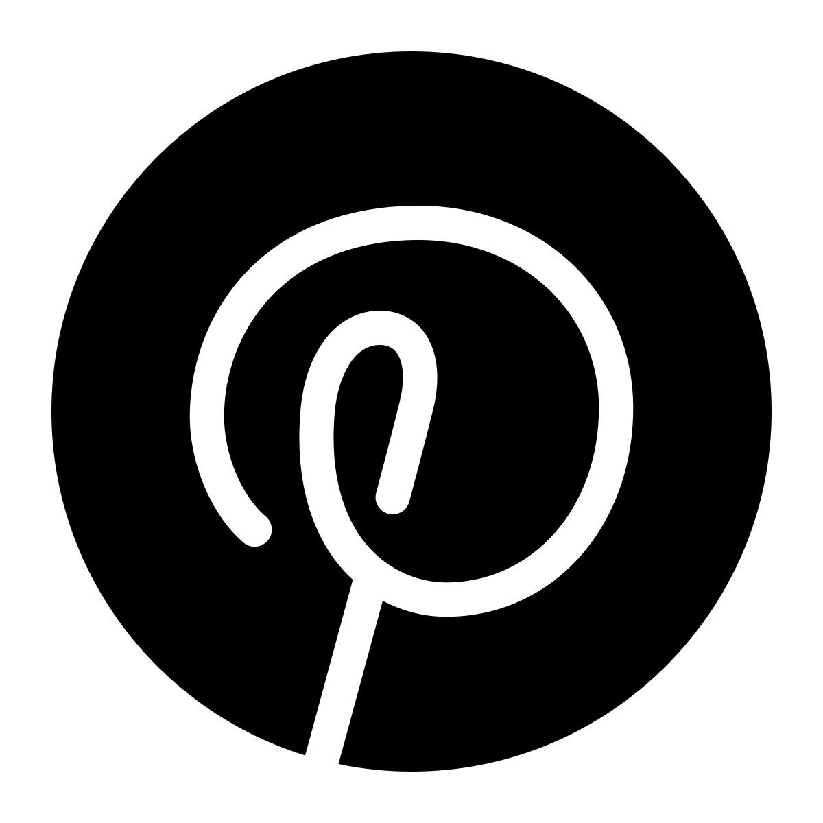 parakeet filled style pinterest icon