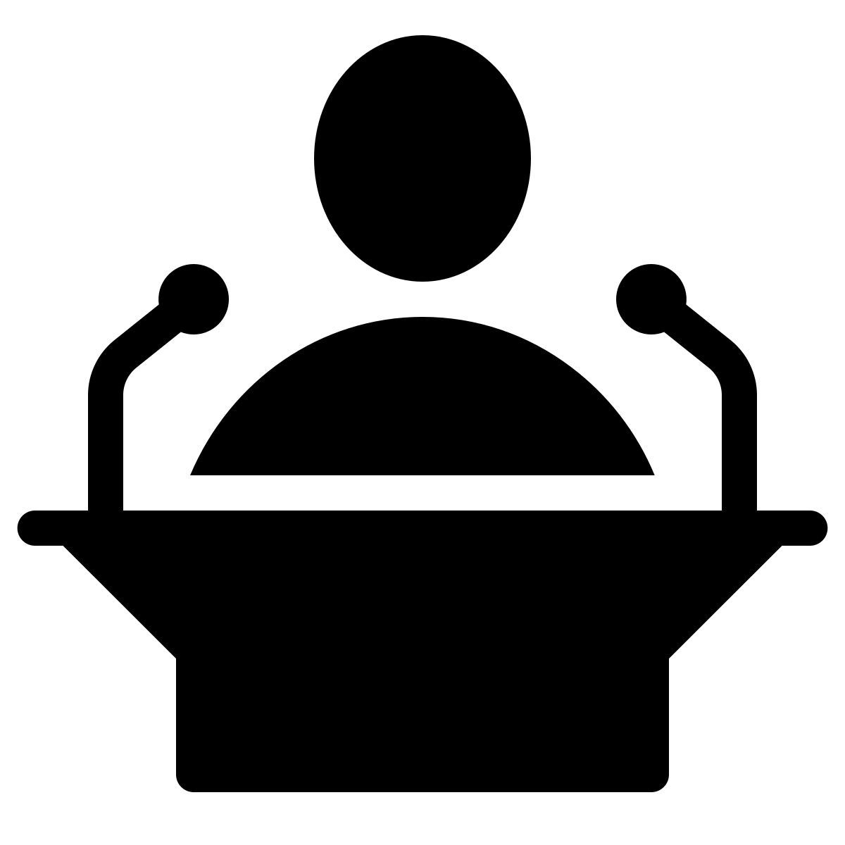 parakeet filled style podium avec intervenant icon
