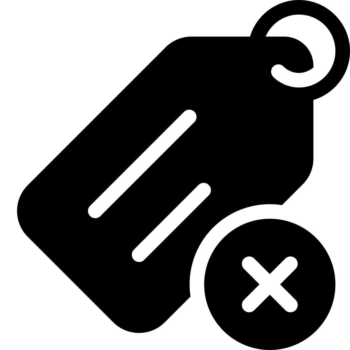 parakeet filled style remove tag icon