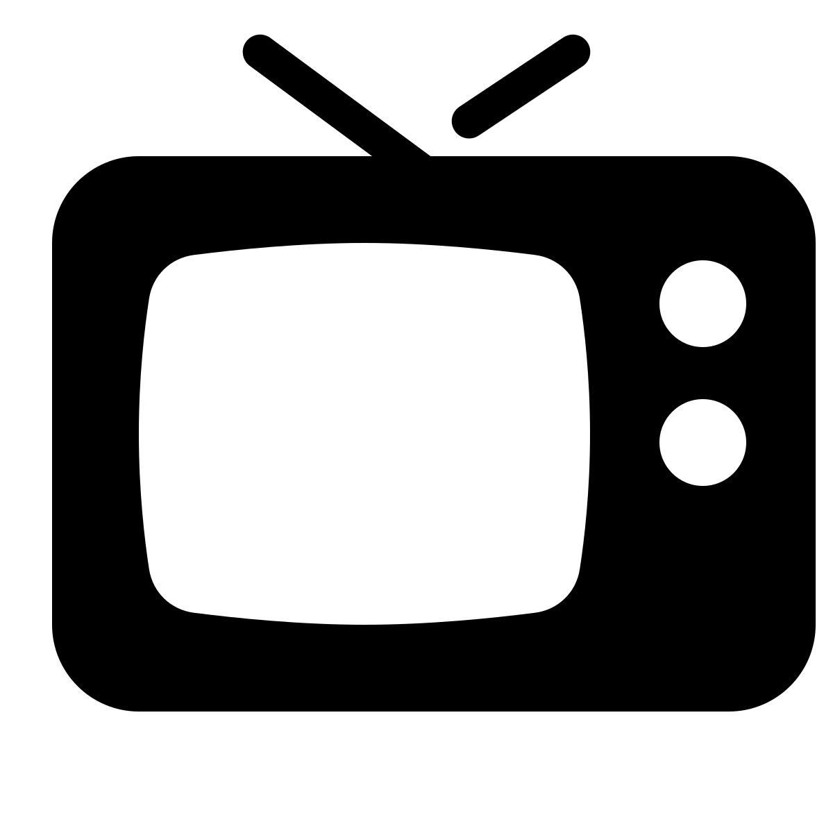 parakeet filled style retro tv icon
