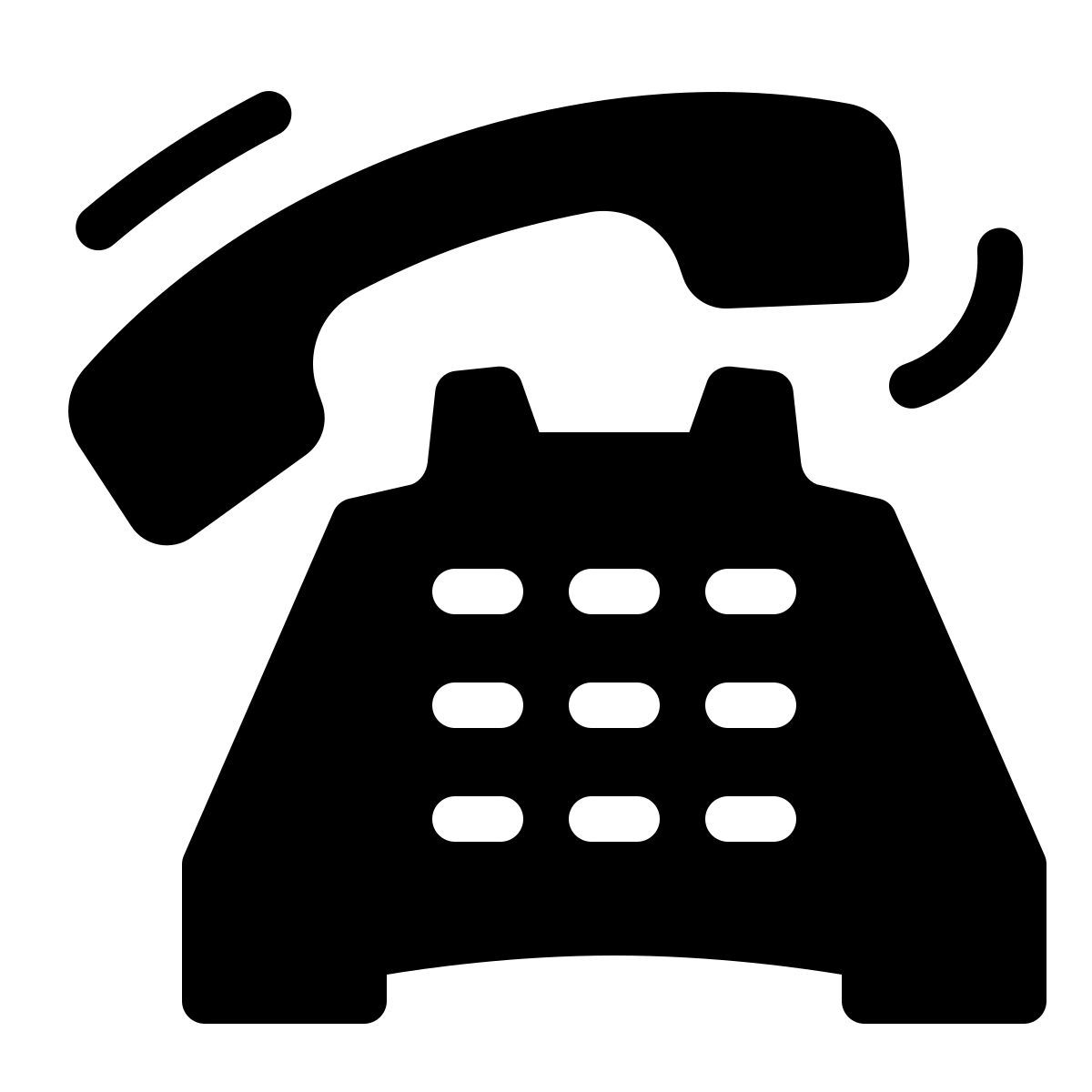 parakeet filled style klingelndes telefon icon