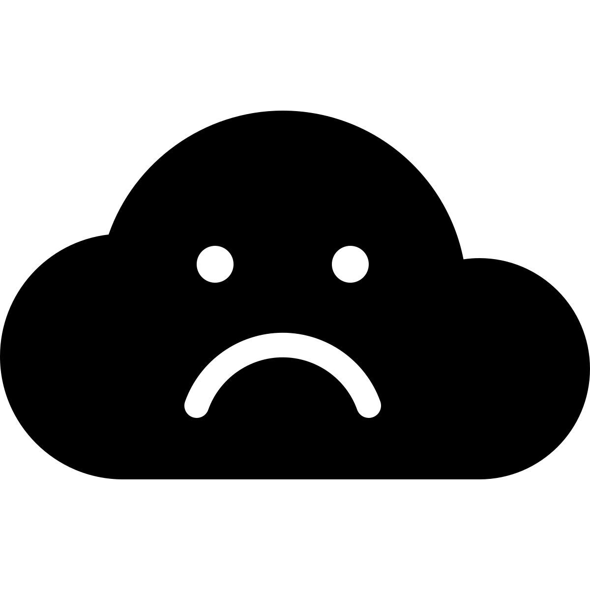 parakeet filled style sad cloud icon