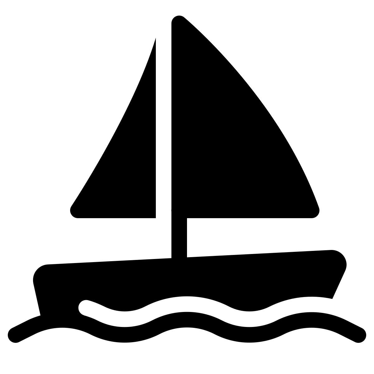 parakeet filled style segelboot icon