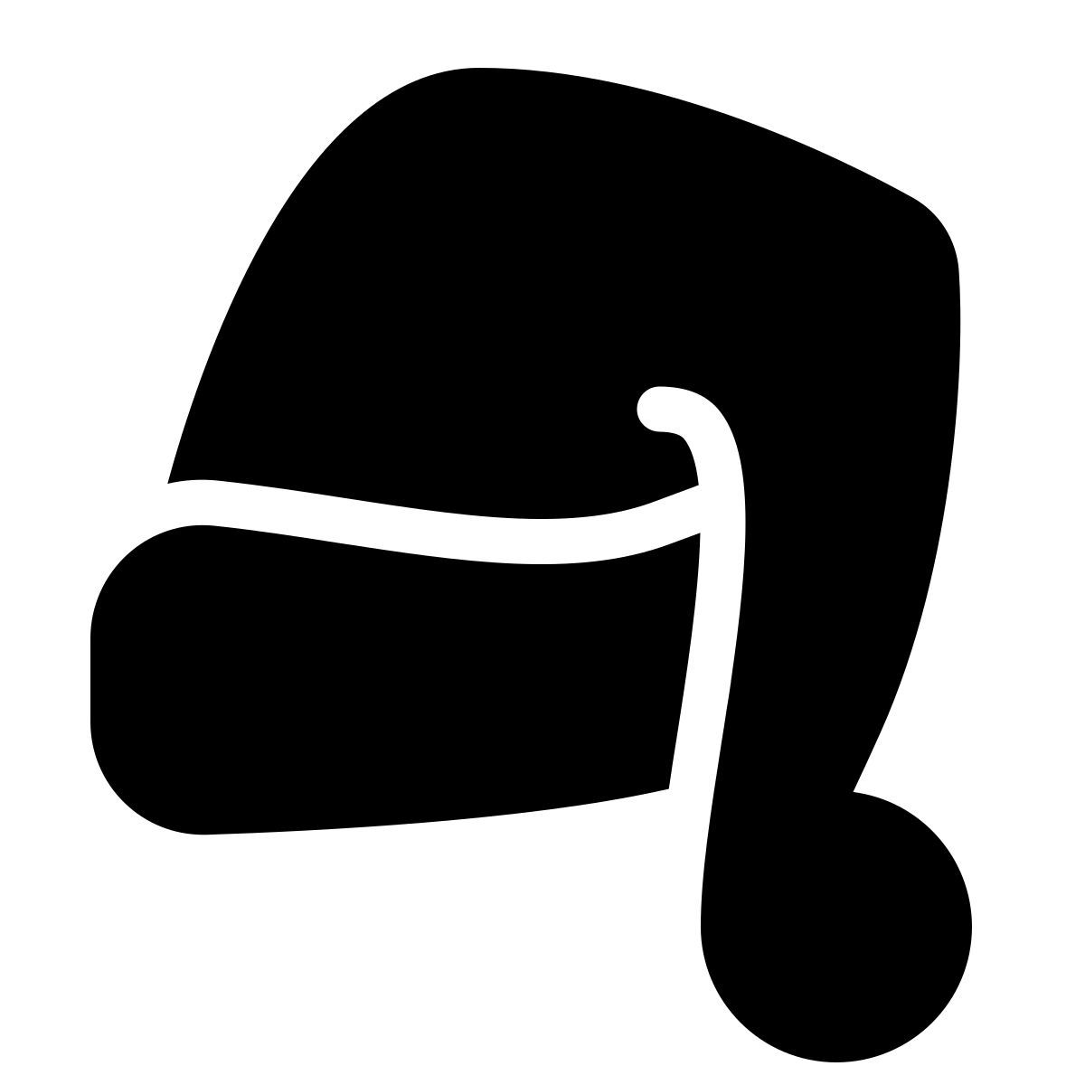 parakeet filled style sombrero de santa claus icon