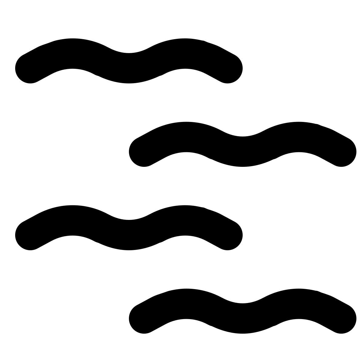 parakeet filled style sea waves icon
