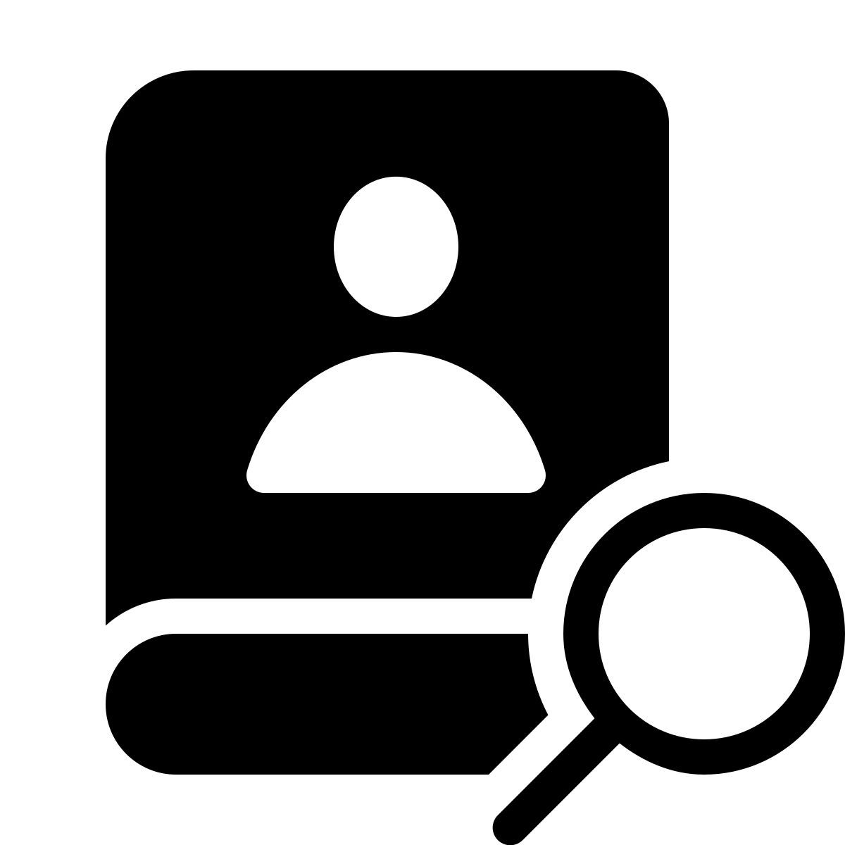 parakeet filled style search contacts icon