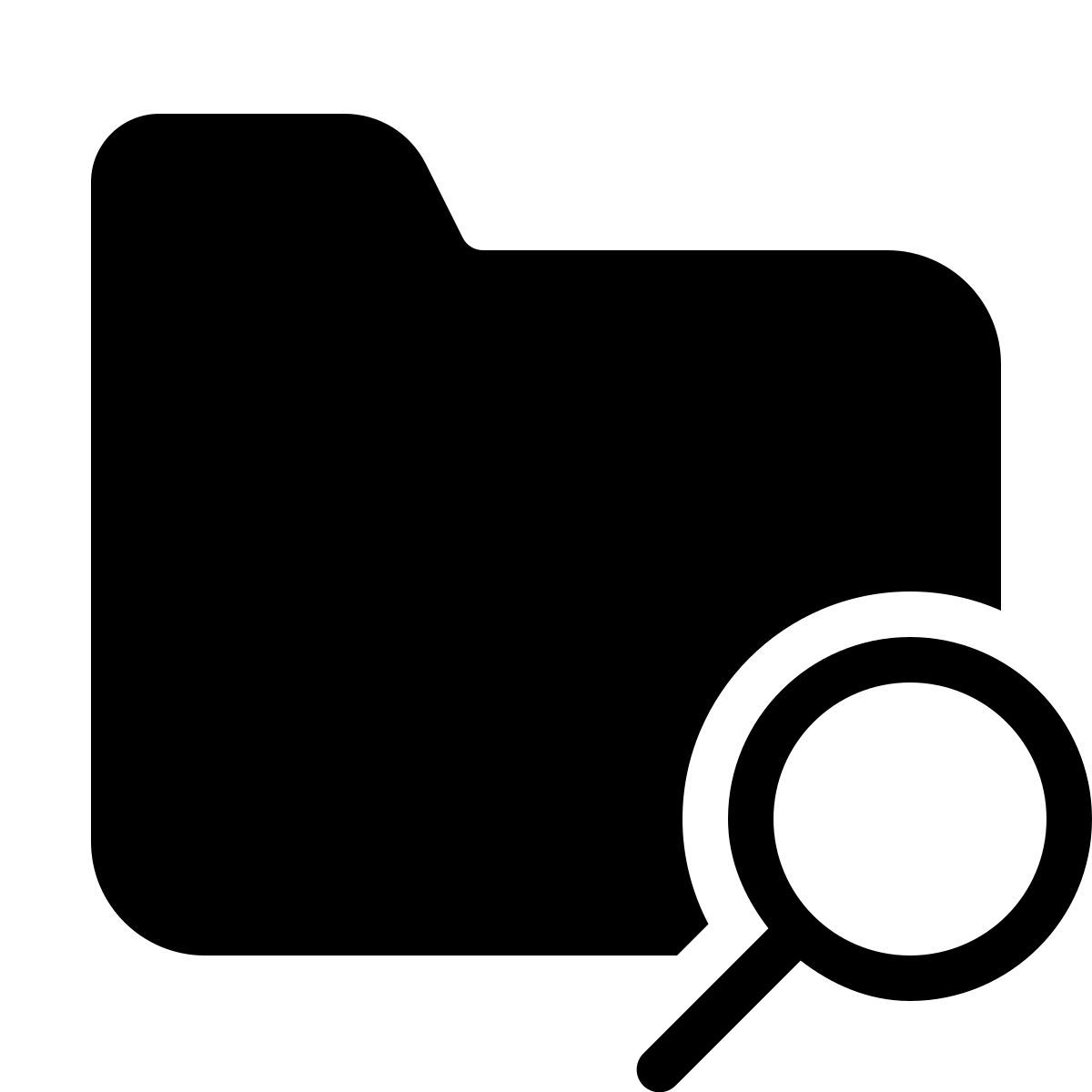 parakeet filled style search folder icon