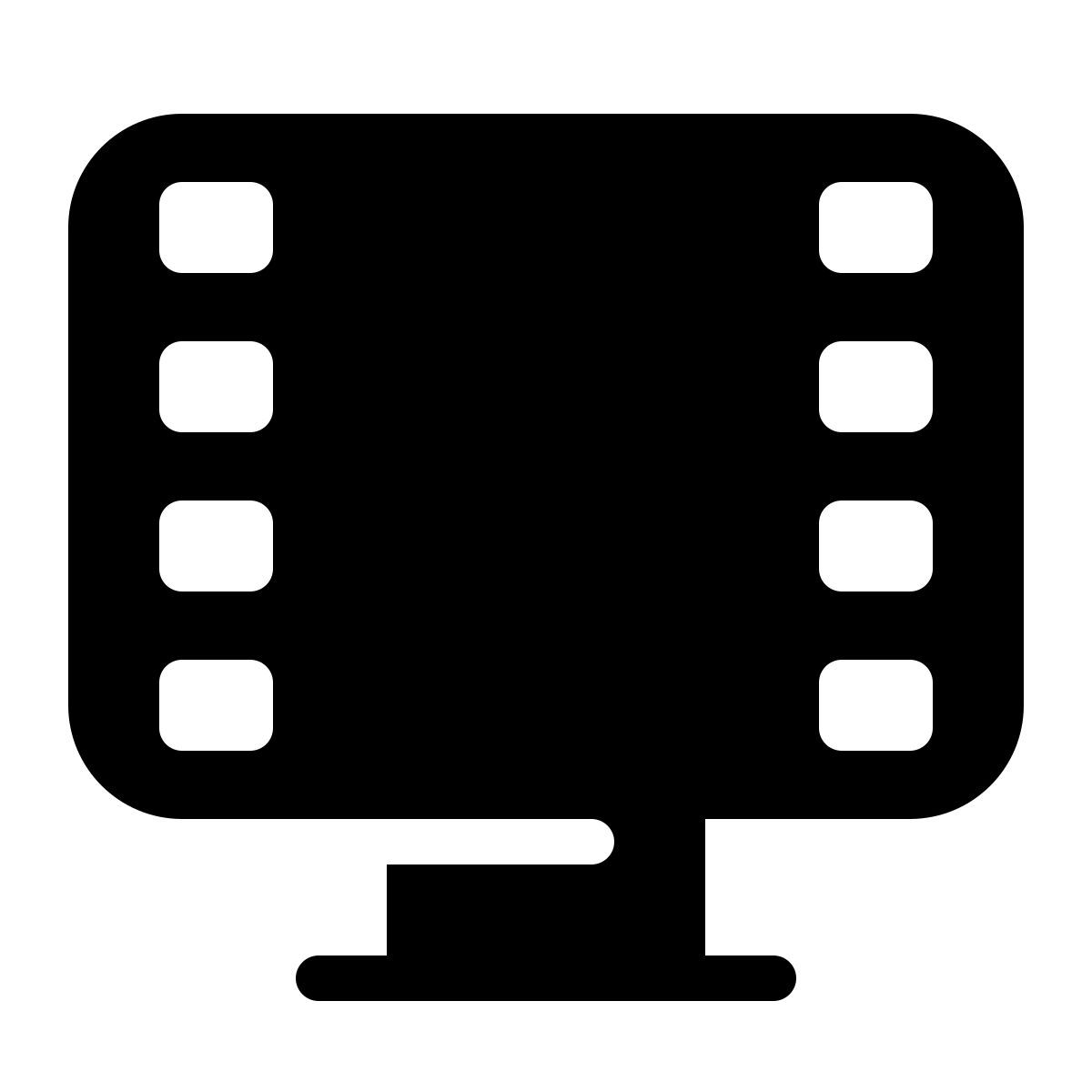 parakeet filled style mostrando fotogrammi video icon