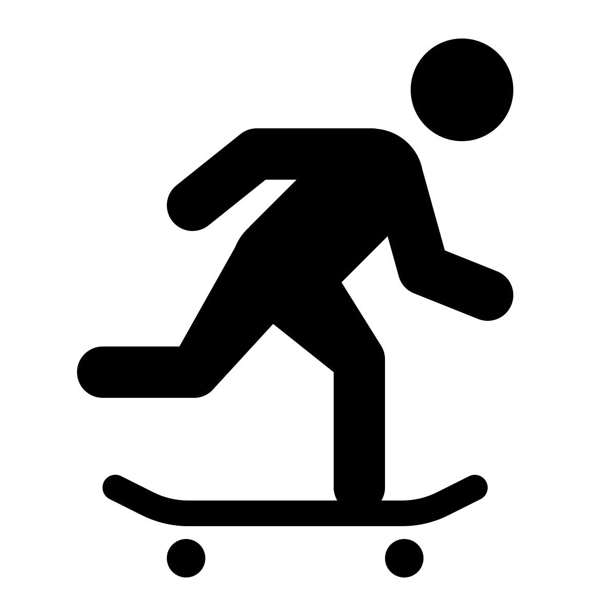 parakeet filled style skateboarding icon