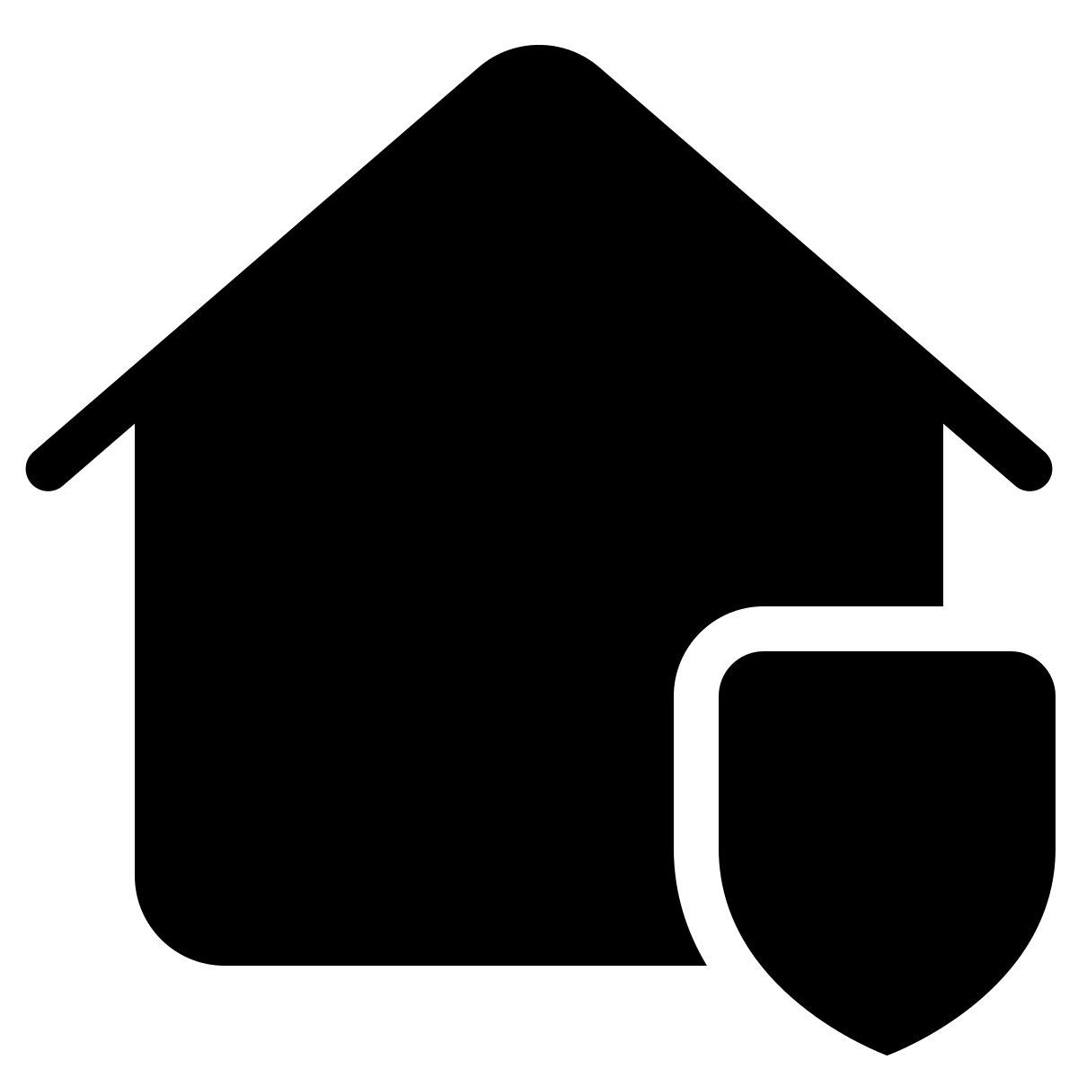 parakeet filled style smart home shield icon