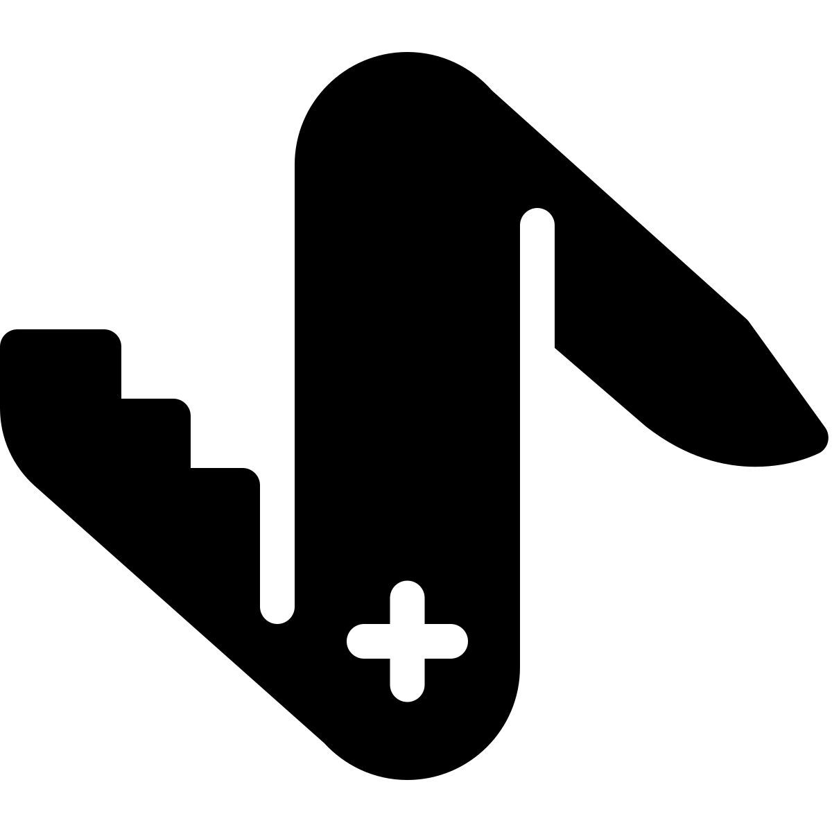parakeet filled style coltellino svizzero icon