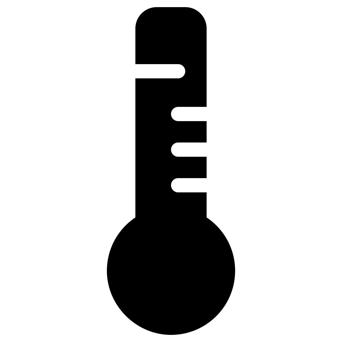 parakeet filled style thermometer icon