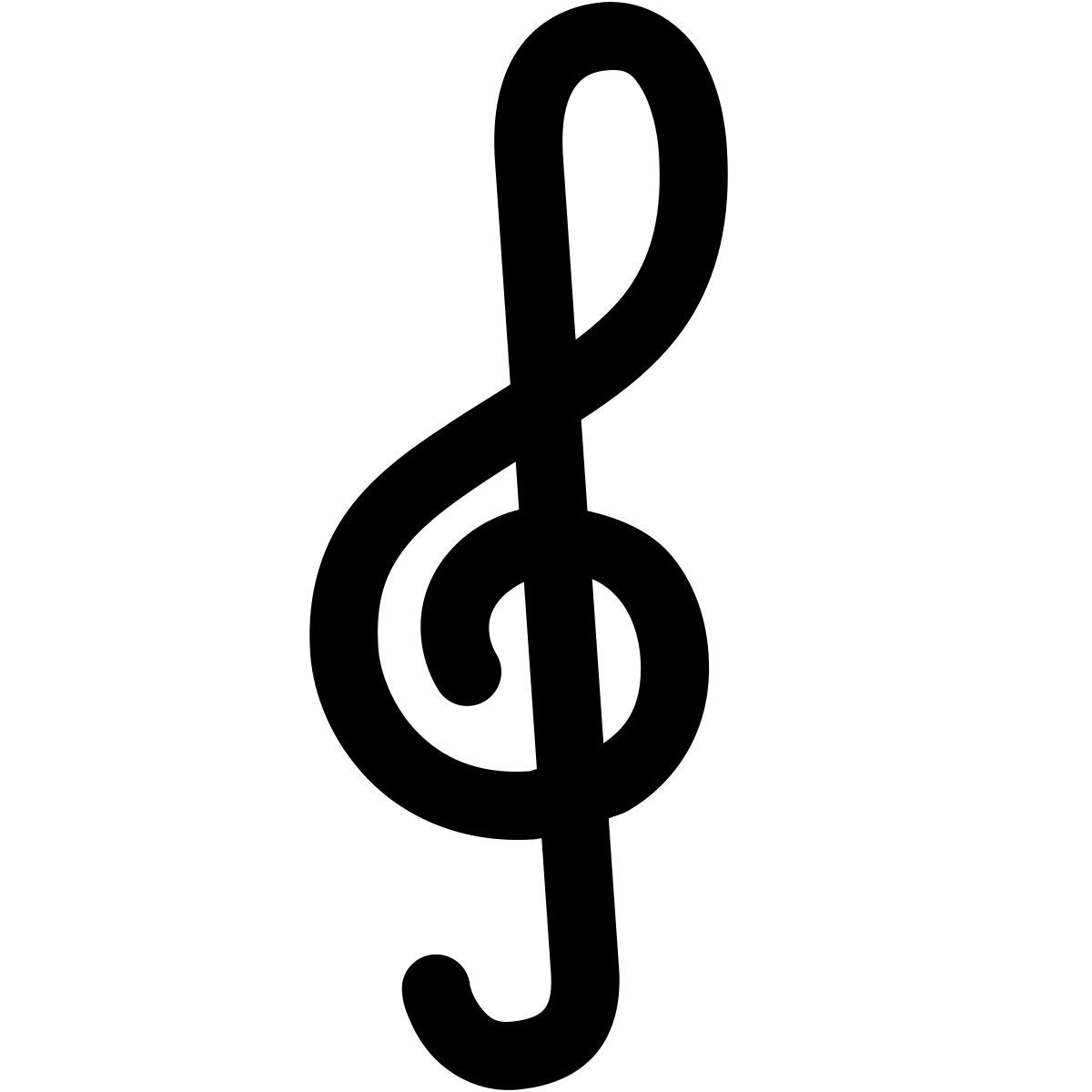 parakeet filled style chiave di violino icon