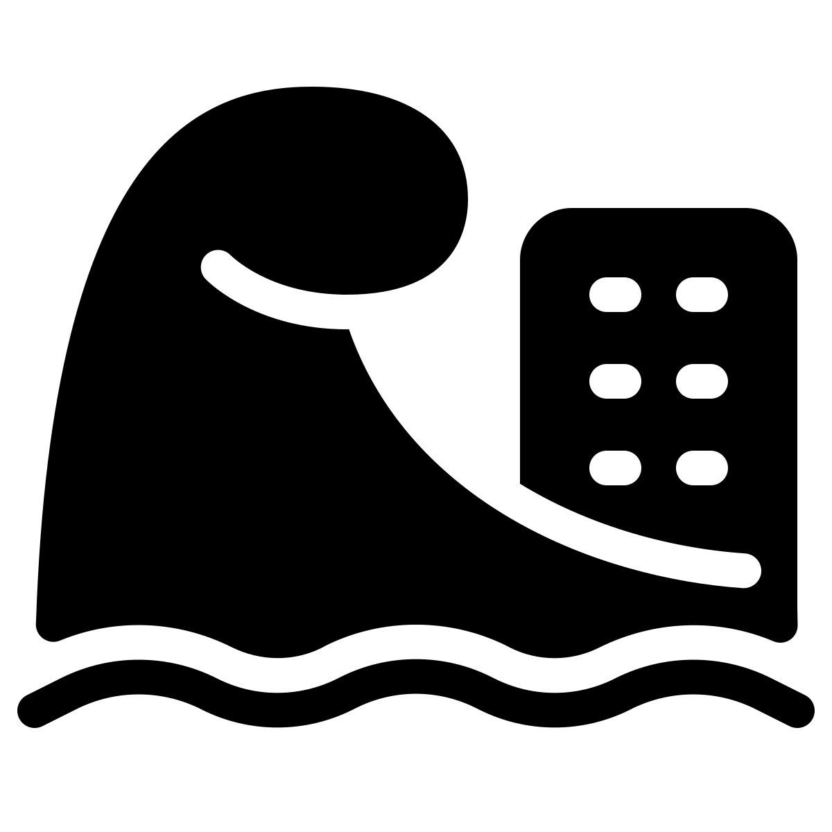 parakeet filled style tsunami icon