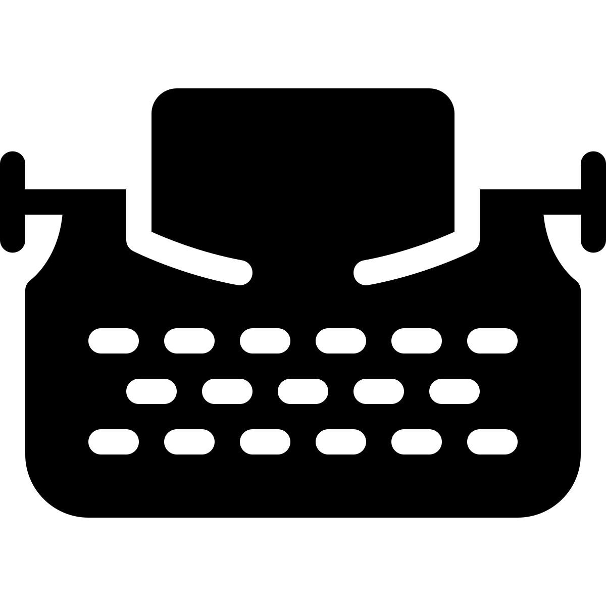 parakeet filled style typewriter with paper icon
