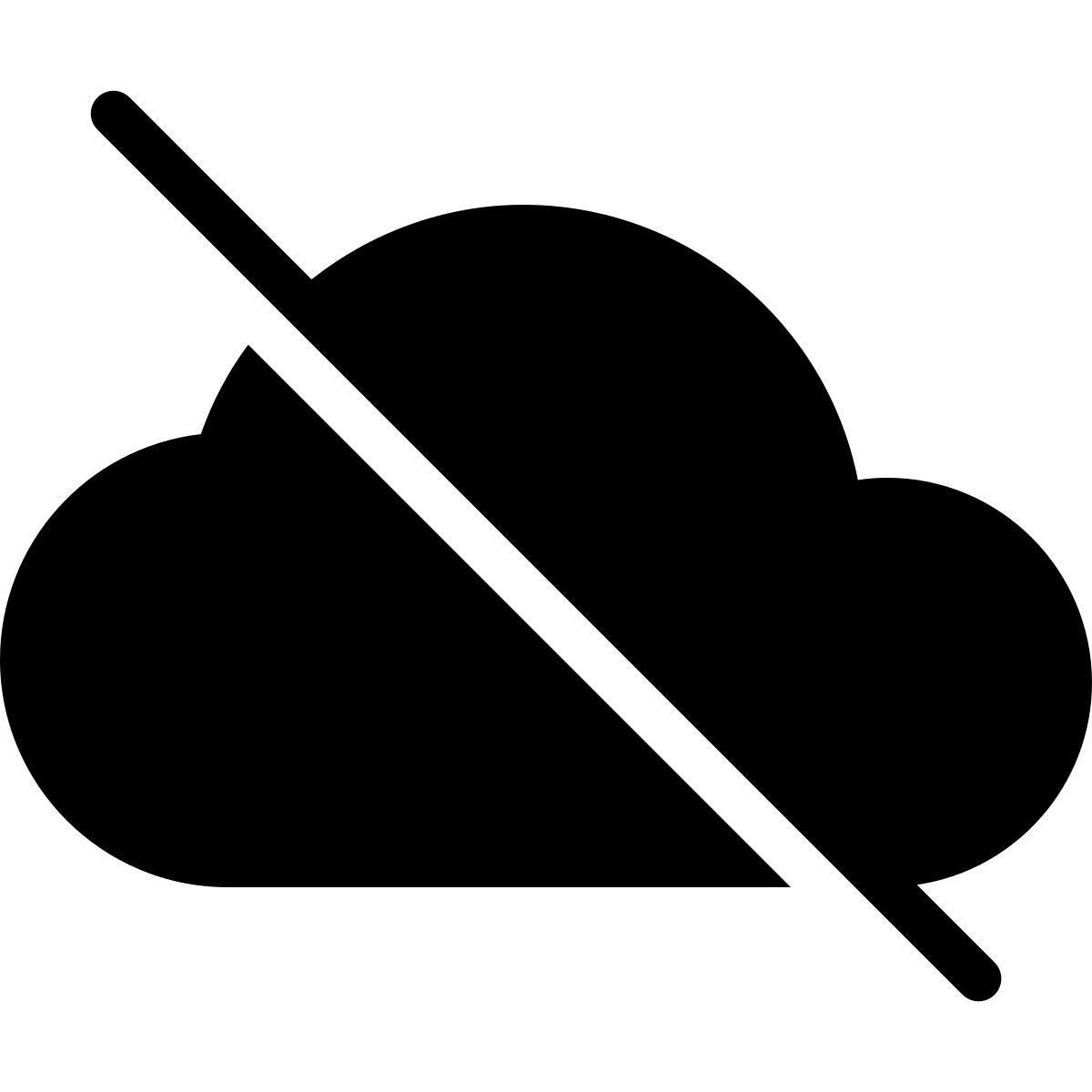 parakeet filled style unavailable cloud icon