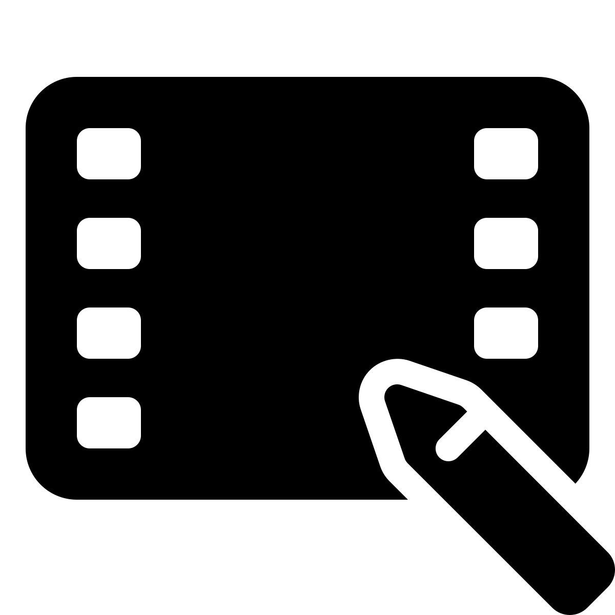 parakeet filled style video editing icon