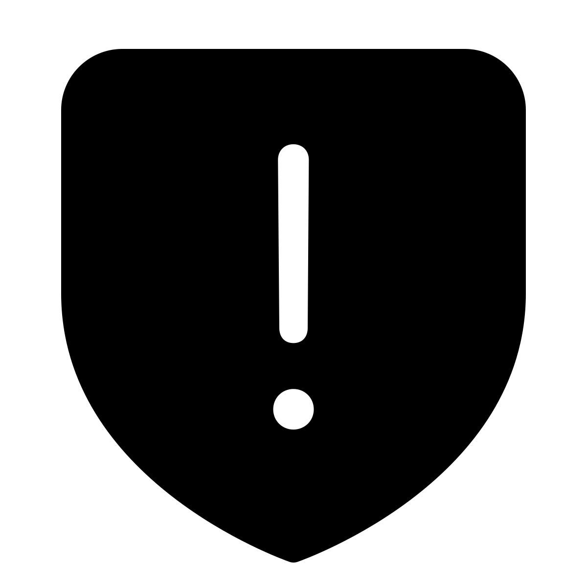 parakeet filled style warning shield icon
