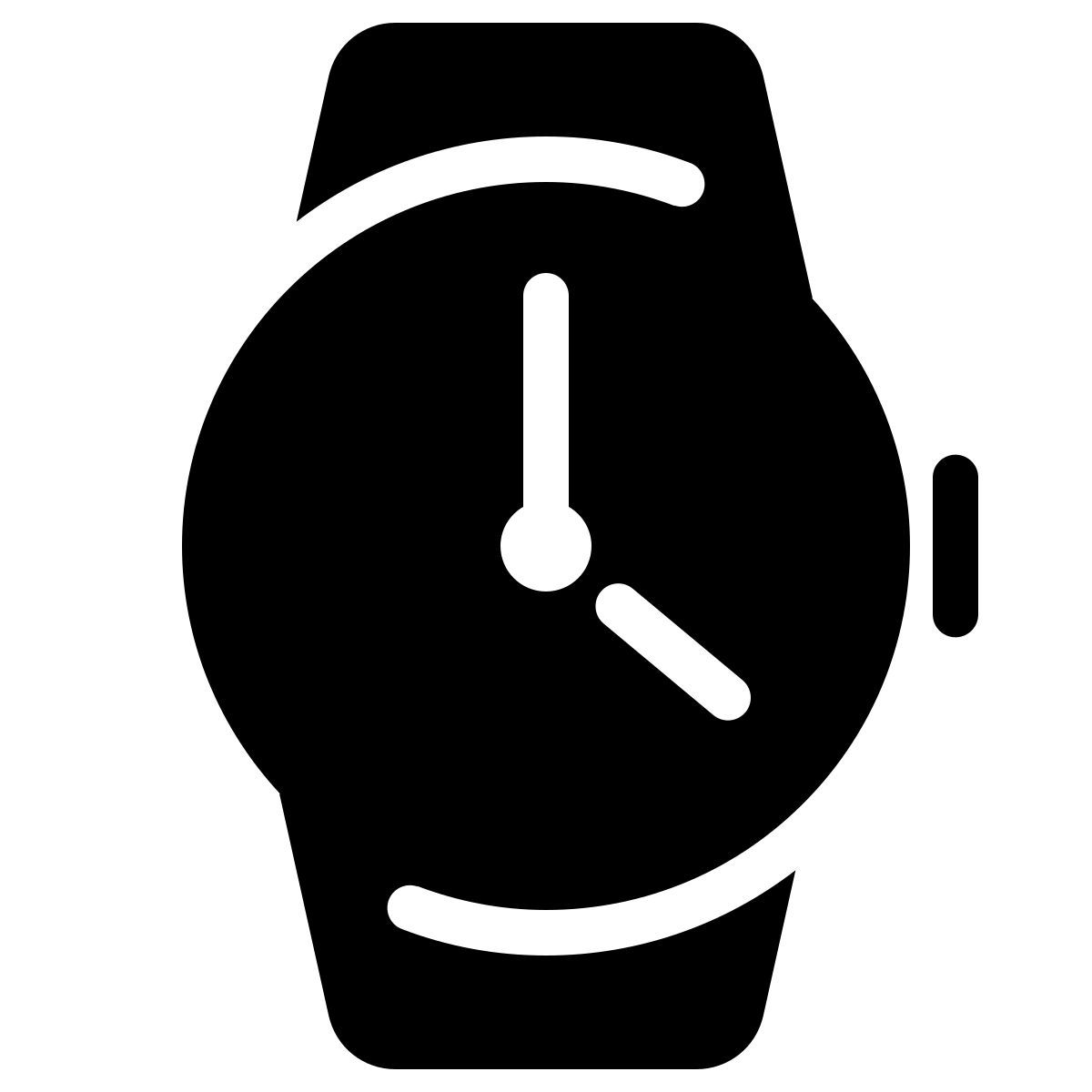 parakeet filled style vista frontale di orologi icon