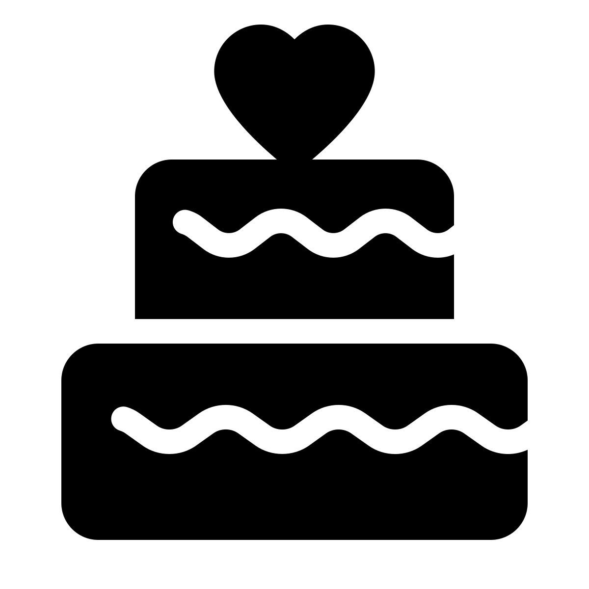 parakeet filled style wedding cake icon