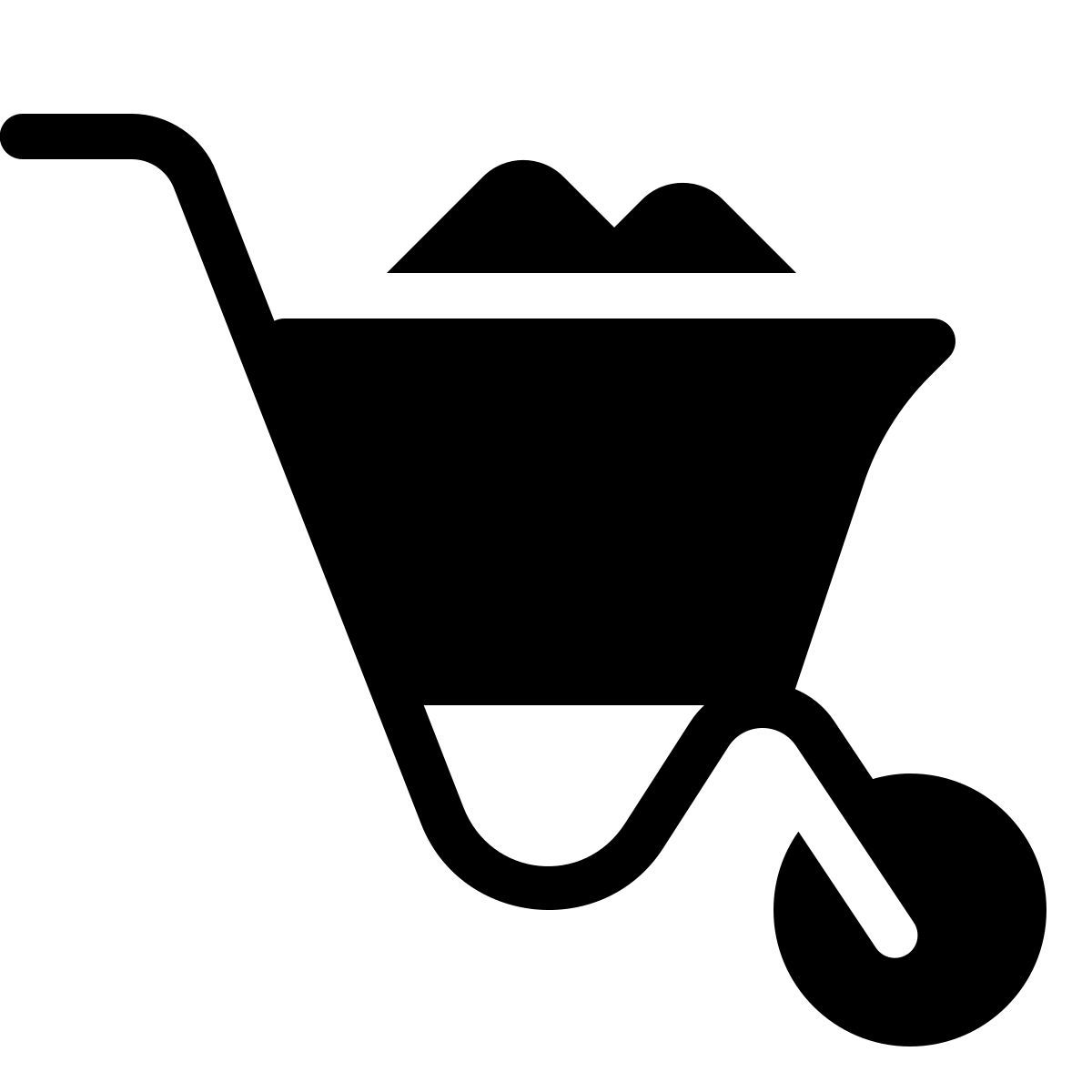 parakeet filled style carretilla icon