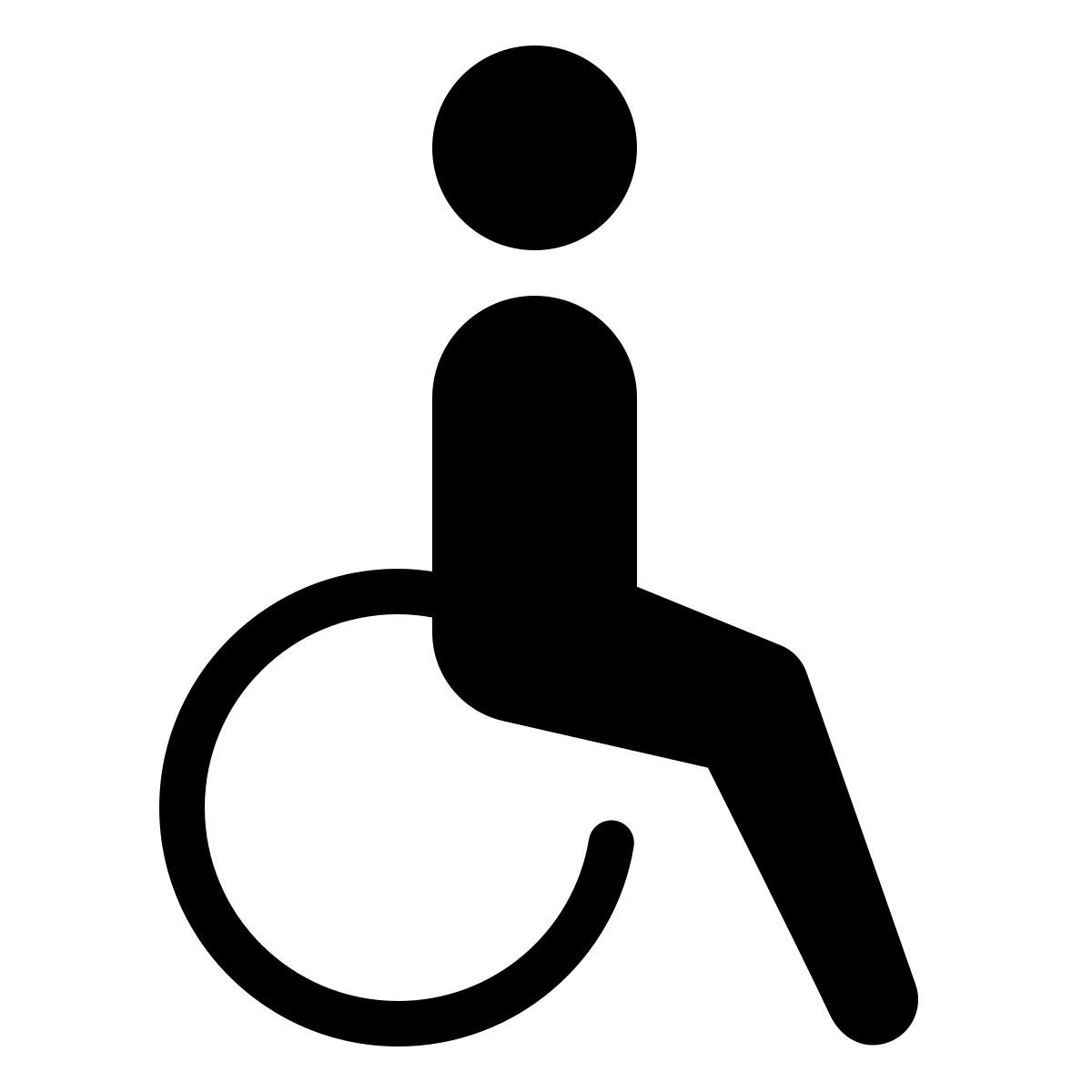 parakeet filled style rollstuhl icon