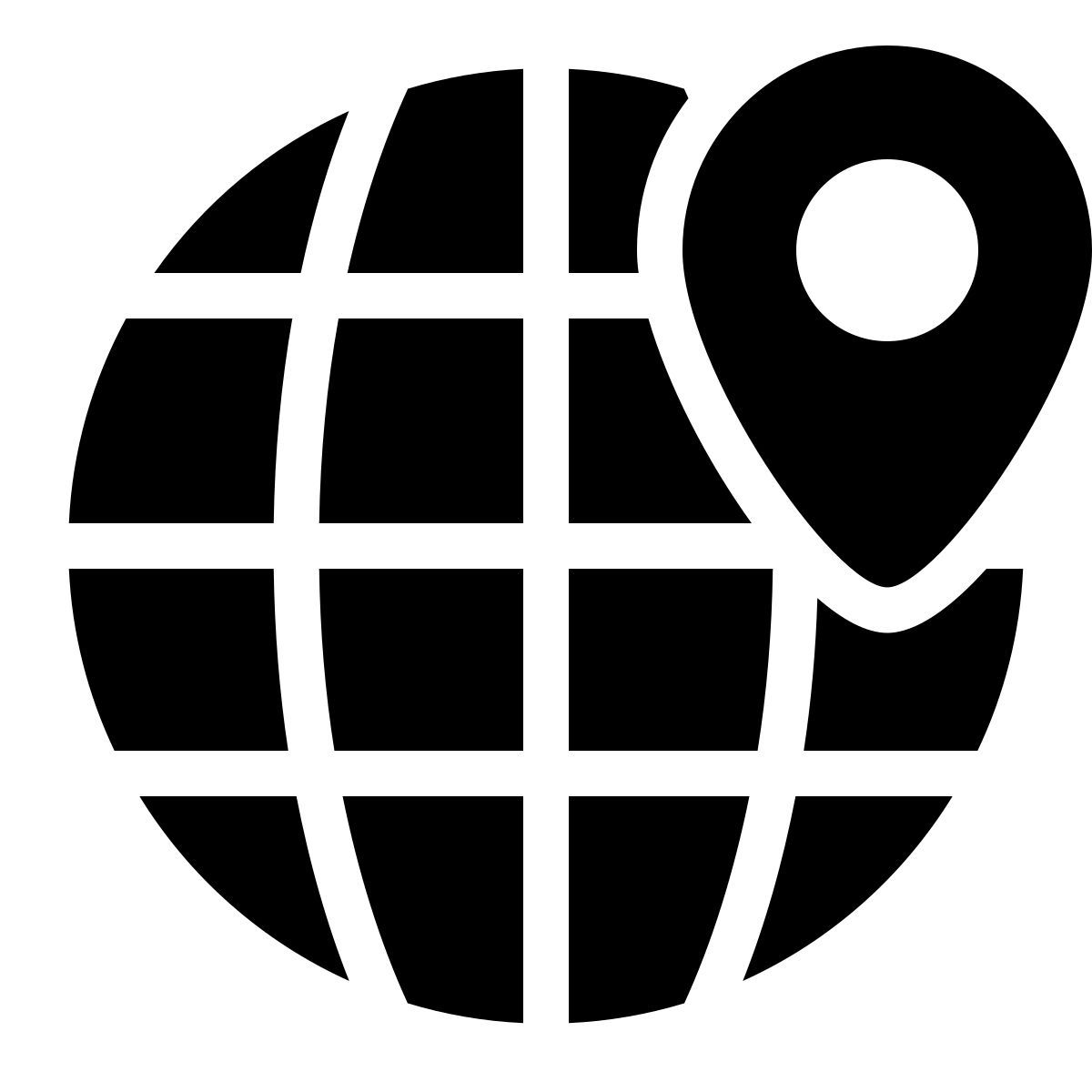 parakeet filled style weltweiter standort icon
