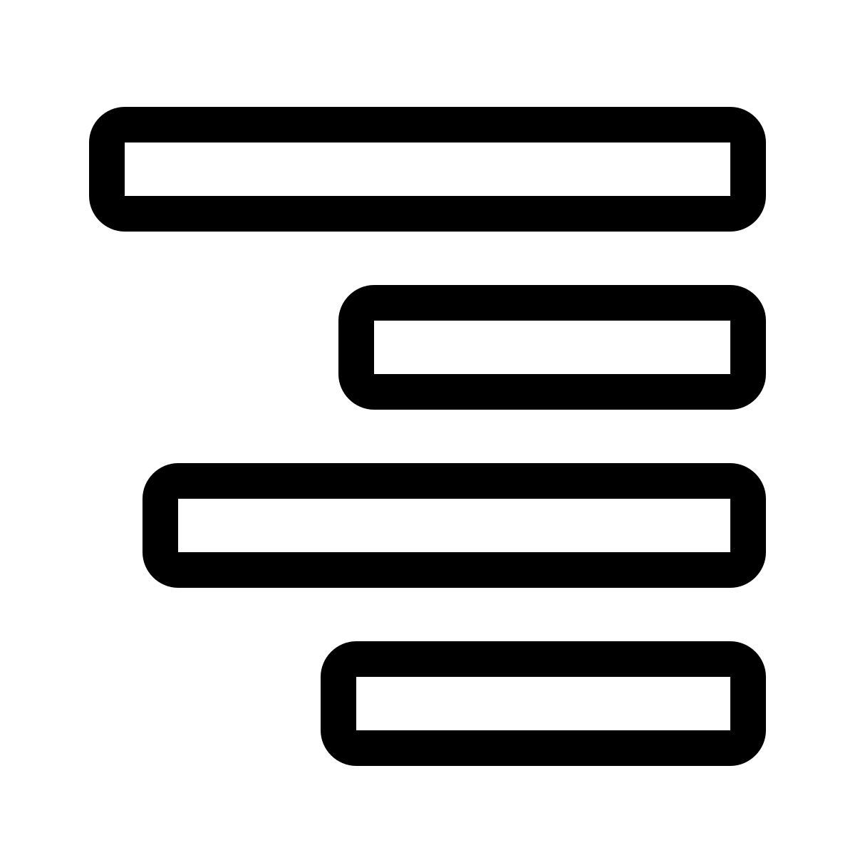 parakeet line style allinea a destra icon