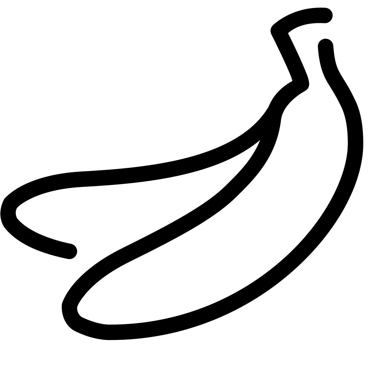 parakeet line style plátano icon