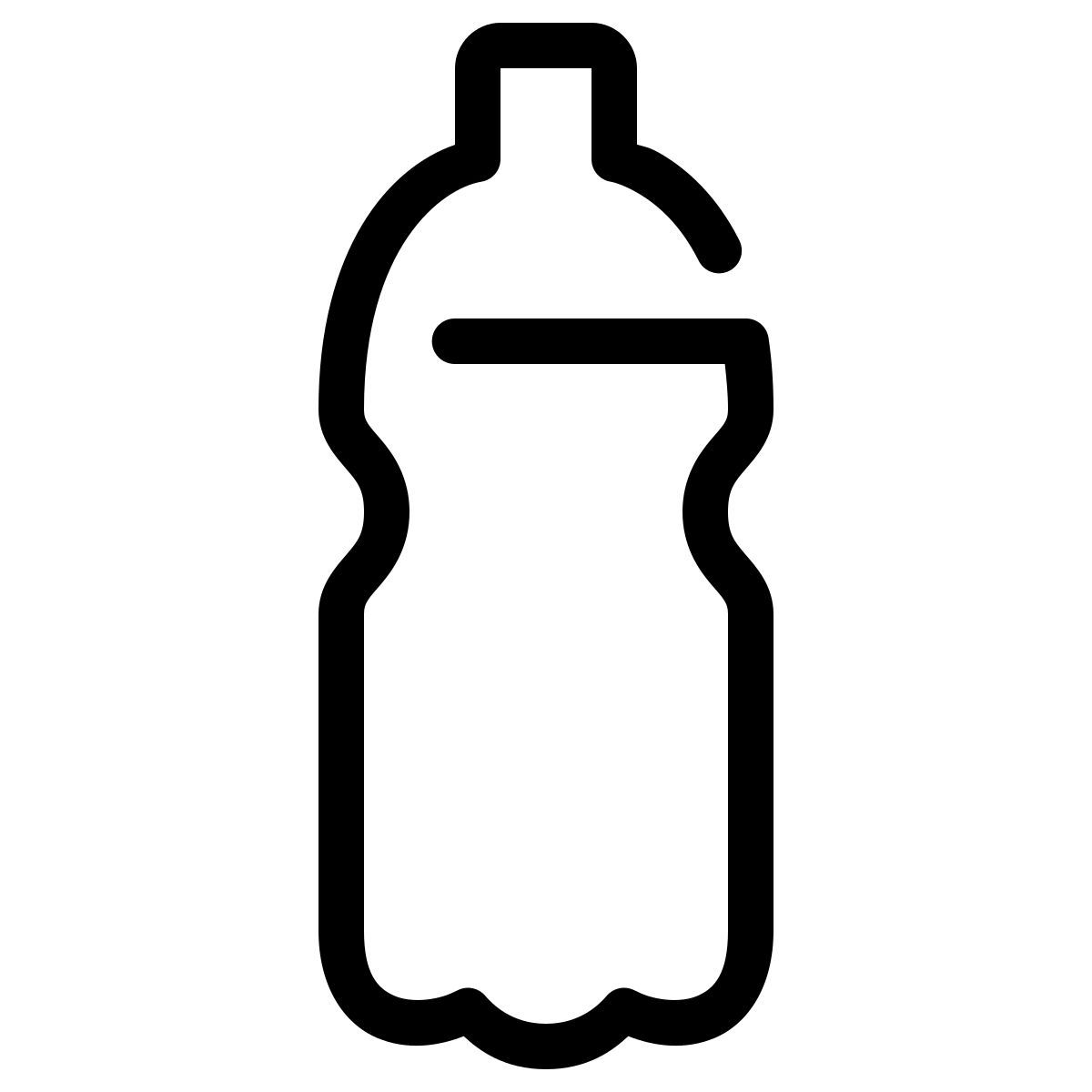 parakeet line style botella icon