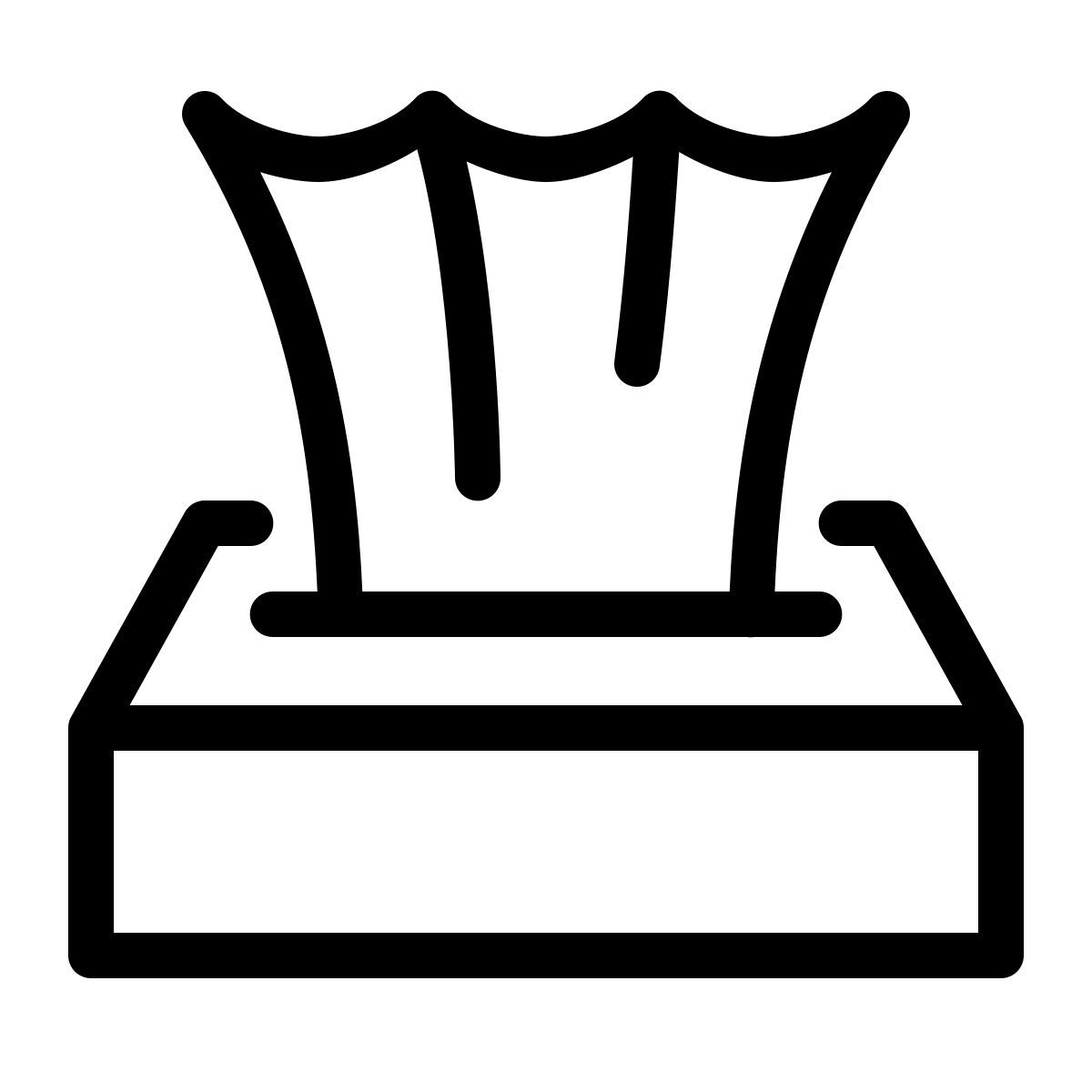 parakeet line style box tissue icon