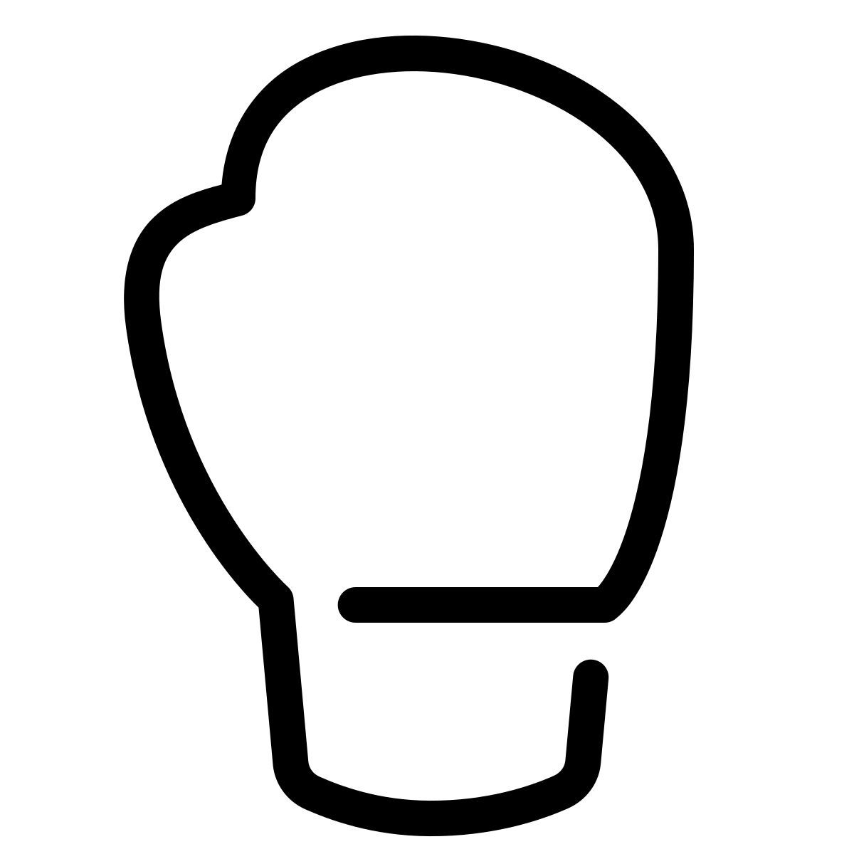 parakeet line style boxing glove icon