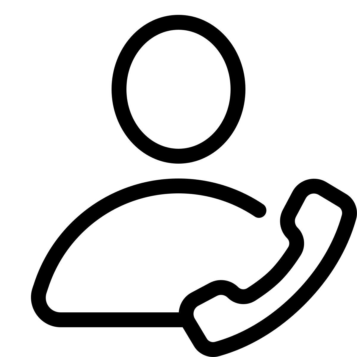 parakeet line style call male icon